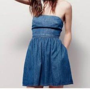 Free People Darling Denim Mini Dress